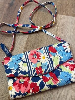 Vera Bradley Floral Quilted Crossbody in Navy, Red, Light Blue, White, Green